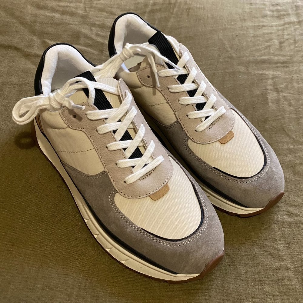 New Madewell Kickoff Sneakers, Size 9, Canvas & Suede